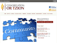 Tablet Screenshot of congregationortzion.org